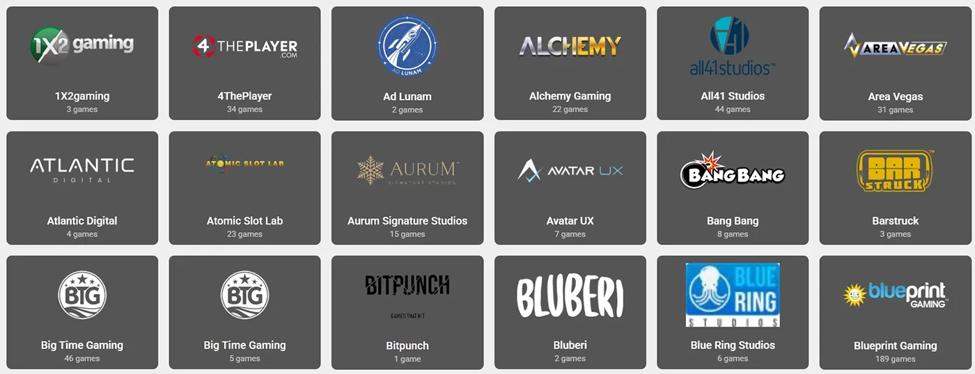 Unibet Casino providers